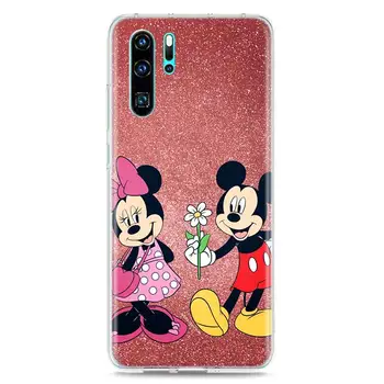 Prozirni Poklopac Slatka Mickey Mouse za Huawei P50 P40 P20 P30 P10 P9 P8 Lite Pro Plus mini 2017 2019 Torbica za telefon
