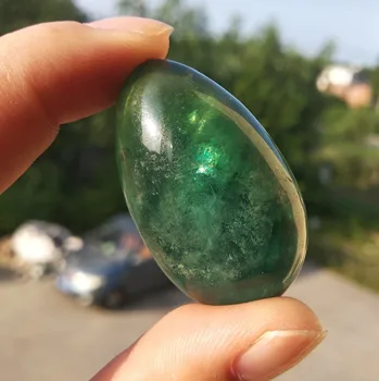 1pc Kvalitetan Prirodni Zeleni Fluorit Jaje Reiki Dragulj Liječeći Crystal Kamen Jaje Za Ukrasne Poklon