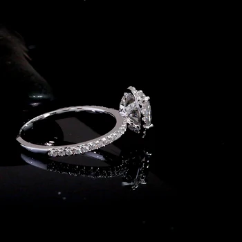 AEAW Dijamantni Муассанитовое Prsten od jednog 18-karatnog ružičastog Zlata 5х7 mm 1 karat Ovalnog rez Муассанитовое Zaručnički prsten Jedinstvene vjenčano prstenje od Муассанита
