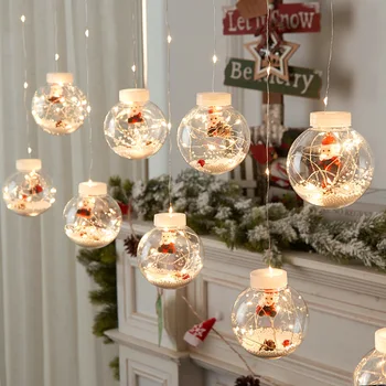 Božićni DIY Božićni Bal Santa LED Zastor je Svjetlo Redak Božićno Drvce Ukras za dom zurke Božićne darove Navidad Dekor