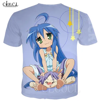 CLOOCL Topla Rasprodaja Plus Size t-Shirt s japanskim anime Lucky Star 3D print Loli Majice kratkih rukava Muškarci Žene Svakodnevne sportske majice