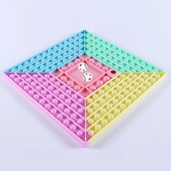 Nova silikonska trg šahovskoj ploči Push Bubble Board Igračka za djecu s autizmom Dodirna igračka pop-dar za djecu brinquedo anti estresse