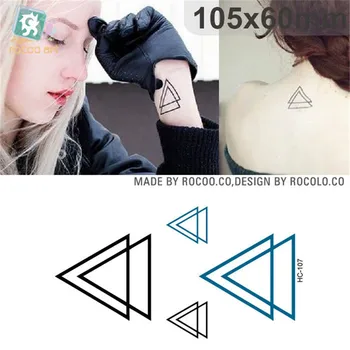харадзюку vodootporan privremene tetovaže za muškarce i žene moda 3d trokut dizajn flash tetovaže naljepnica HC-107