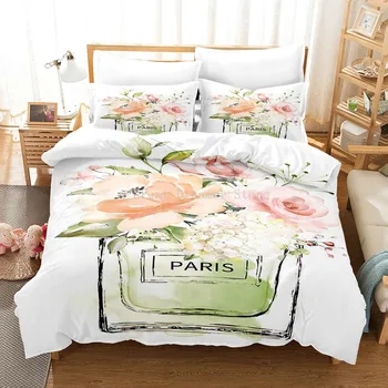 Luksuzni Makeover Parfem s Cvjetnim Skup posteljinu Kozmetički Pink Deka Za djevojčice Ženski Set posteljine Kućnog Tekstila Modni posteljina