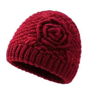 Nova ženska kapa zimska вязаная kapa vruće djevojka plišani šešir утолщенная šešir cvijet dupli sloj topla kapa-šešir majke