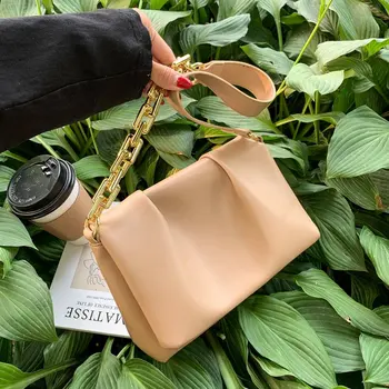 Torba za ispod pazuha od umjetne kože za žene 2021 Marke trend crne torbe na rame i torbice Ženski putnu torbu za ruke