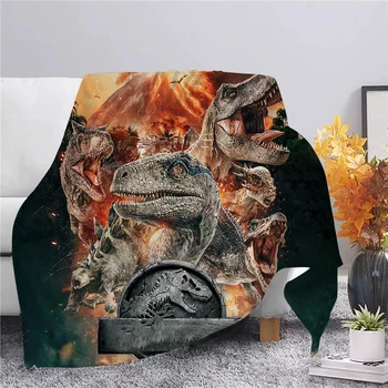 CLOOCL Dinosaur jurske Фланелевое deka 3D Ispis Nevjerojatan Stil Pokrivač za odrasle Home Dekor Zavjese, posteljina, Deke