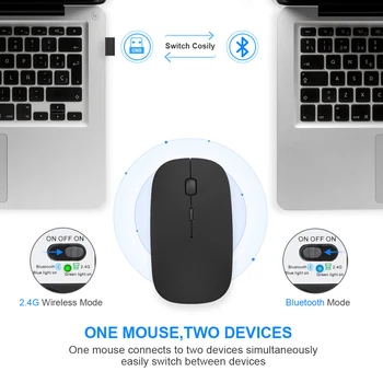 Bežični Bluetooth Miš je Računalni Miš Bežični Punjiva Miš Tiha Ergonomski USB Gaming Miš Mause Za Prijenosno računalo ipad PC