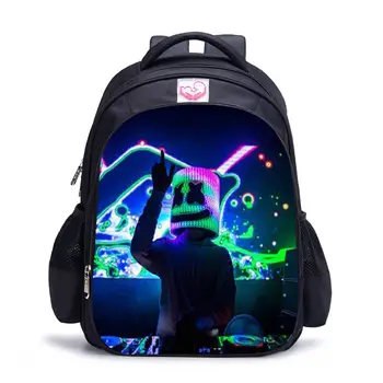 Dječja torba za knjige Kvalitetna igra Battle Royale Školska torba DJ Marshmello s po cijeloj površini Galaxy Ruksak za žene muške studentske torbe