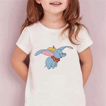 Novi proizvod Disney Dumbo Free t-shirt dječji vrhovima Harajuku Dječje majica Ljetna Casual majica za dječake Odjeća za djevojčice Kawaii O-izrez u obliku Udoban
