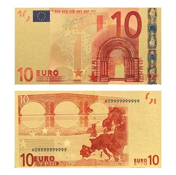 Američka Europa Komplet Šarenih Novčanica DOLARA od Zlatne Folije Lažni papirni novac Razne Nezaboravne novčanice iz zbirke eura