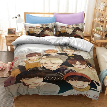 Popularni Set posteljine sa po cijeloj površini Bangtan za dječake KARTA albuma SOUL7 Deka Jastučnicu Set posteljine posteljina Bračni King