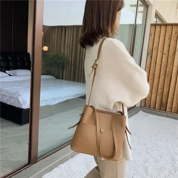 Kvalitetne Svakodnevne torbe preko ramena s kanti za žene 2021 Dizajner ženske Luksuzni Soft od umjetne kože Velikog Kapaciteta Torba preko ramena