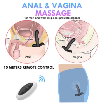 Analni čep je Vibrator Za muškarce Masažu prostate Masturbiraju Za žene Stimulans vagine Dildo Daljinsko upravljanje Muški Anus Seks-igračke