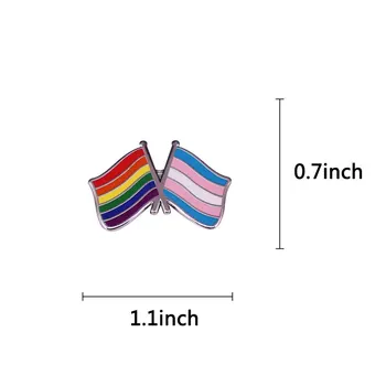 Ikona s Blistava Zastava je Svijetlo Plava Roza Bijela Трансгендерный Pride LGBT ЛГБТК + Broš