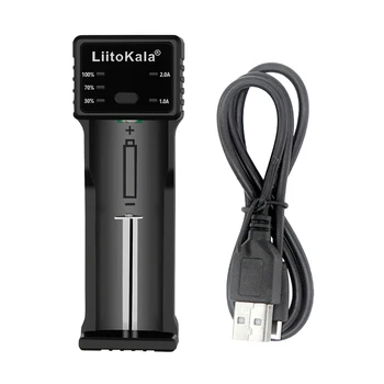 LiitoKala lii-100C 1 Utor za 18650 21700 26650 Punjač 2A LED Smart Brzo Punjenje USB Перезаряжаемое литиевое Punjač