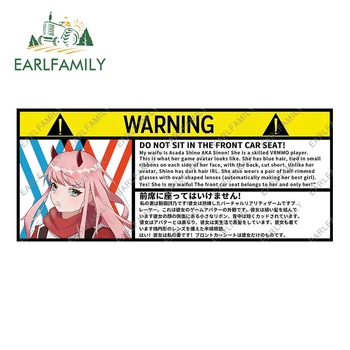 Automobilska Oznaka EARLFAMILY za Dragog Čovjeka U Franxx Nula Dva Upozoravajuće Naljepnice za šamare Anime Vinil Naljepnica na prozor JDM Auto Oprema