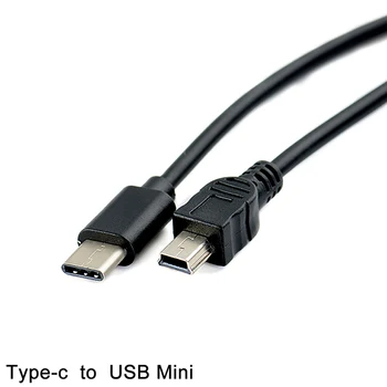 USB Type C 3.1 Priključak Za Mini USB 5-Pinski Priključak B Priključak Pretvarač OTG Adapter Kabel za Prijenos Podataka za Mobilne Uređaje 30 cm