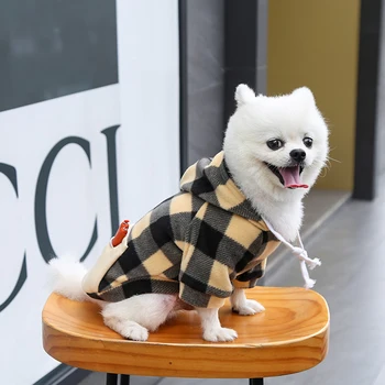Зимне-jesen odjeća Odjeća za kućne mačke Kockice Džemper džep Majica s kapuljačom Za Mali Srednje Veliki Pas Chihuahua Haski Sfinge