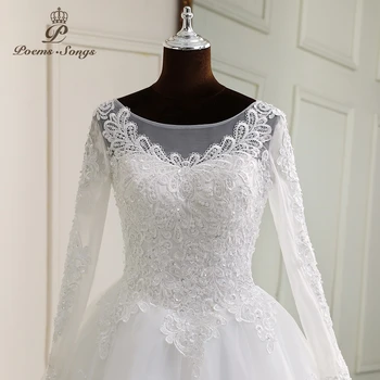 Lijepe elegantne luksuzne vjenčanice s dugim rukavima u boho stilu vjenčanicu robe de mariee vestidos de novia vjenčanica za mladence