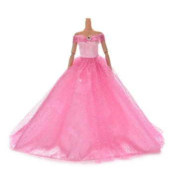 Vjenčanica ručni rad Princeza Večeri Loptu Duga Haljina Suknja Vjenčanja Veo Odjeću Za Barbie Lutke Pribor Za lutke 30 cm