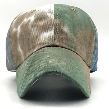 Tie-dye poni rep pamučnim kapu za žene grafiti snapback šešir koštanih kape gorras svakodnevni tvrdi šešir za muškarce ribolov baseball kape