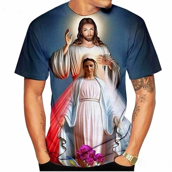 2021 Topla Ljetna rasprodaja Muška t-shirt uzročnu majica s likom Isusa Boga Majica veličine Unisex kratkih rukava быстросохнущая odijevanje