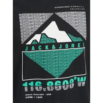 Muška majica Jack & Jones JCOCRIS TEE SS OKRUGLI IZREZ 2021 хлопковая majica kratkih rukava crne boje
