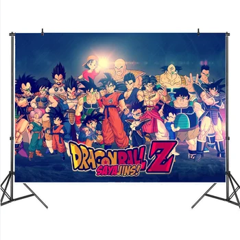 Novi Dragon Ball Vinil Slike Pozadine Za djecu Rođendan Zavjese su Ukras Ispis Anime Goku Foto Pozadine Zidno Platno