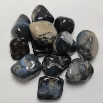 Prirodni crni Ahat Crystal Šljunak, kamen Gorski Kristal Kvarc Mineralni zdrav Uzorak Akvarij Ukras Vrta