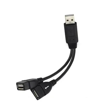 Kabel-USB 2.0 Od 1 Muškarci Do 2 Dual-Ženski Konektor Y-Razdjelnik Izdržljiv Kabel za Napajanje Toplom rasprodaja