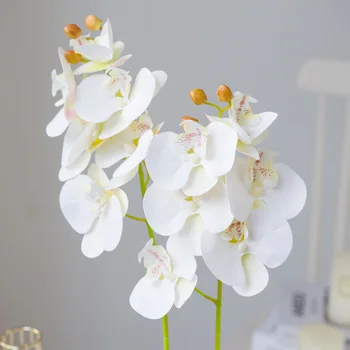 1 Vezica(6 Glava), Umjetnog Cvijeća Orhideja Phalaenopsis Visokokvalitetna Leptir Lažni Biljke Za Ukrašavanje Svadbene Kućnog Festivala