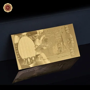 WR Najnovije Proizvode Na Tržištu AAA Позолоченная Tanka Zlatna Folija Novčanica Ukrajina 200 USD Replika Valuta Ukrajinski Papirni Novac