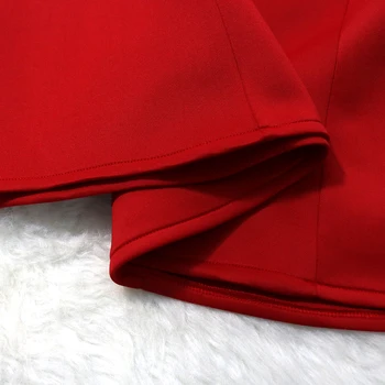 Crveno Božićna haljina za žene Maxi Stranke s otvorenim ramenima Maksi seksualno sa volanima Elegantan Smještaj večernjim klupski večernjim satima duga haljina