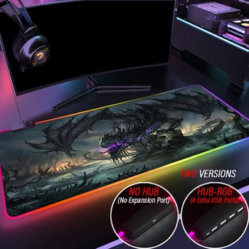 Kreativni Korisničko Gaming podloga Za Miša Zlog Zmaja Anime Čudovište HUB podloga Za Miša RGB Dinosaur HD 4 USB Porta Stolni Mat S led pozadinskim osvjetljenjem