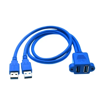 5 Gbit / s dual-port USB 3.0 A Od Muškaraca i Žena Produžni kabel M/F Kabel Vijak za Zaključavanje Pričvršćenje Na Ploči Matična Ploča Kabel USB2.0 50 cm 30 cm