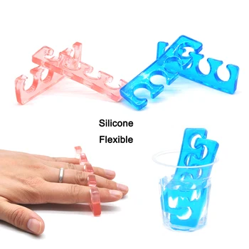 2 Kom(1 Par) UV gel Za Nokte Delim prsti Fleksibilno Polaganje Za Ruke Silikon Soft Delim prsti Izravnavanje Za nokte Alat za nokte