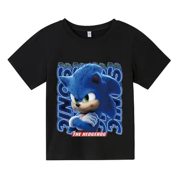 2021 Ljeto Nove Dječaci Sonic Print Za djevojčice Zabavne Majice Odijelo Dječja Odjeća Dječja Odjeća Dječje Majice Majica 4 T-14, T