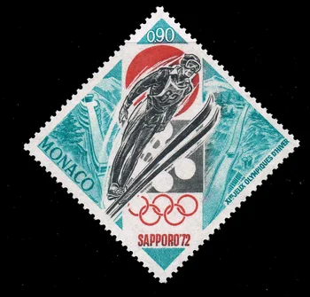 1 kom./compl. Nova Poštanska marka Monako 1972 Zimske Sportske Igre Гравировальные Marke MNH