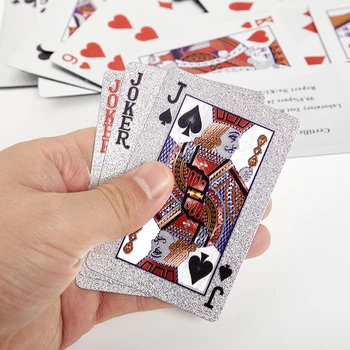 1 Compl. Zabavne Kvalitetne Karte za poker, s premazom od zlatne folije Obiteljske Poker igre Igraće karte Texas Poker Zabava Trikove Покеры