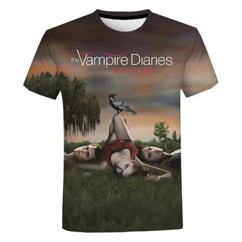 3D t-shirt horor Film vampire Diaries Majica sa po cijeloj površini za muškarce i žene Funky cool majica
