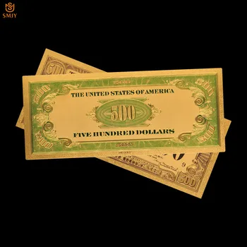 Vruće Proizvoda Proizvodnja valuta SAD-1918 500 Dolara Pozlaćeni Zbirka Lažnih Novčanica s okvirom COA