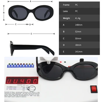 SO&EI Modni ovalni ženske sunčane naočale Nijanse UV400 Brand-dizajner Muške Klasicni Okrugli Леопардовые Sunčane naočale