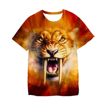 Camiseta infantil com estampa de elefante Majica za odmor sa životinjama, Lavom, tigar, vuk, majica za dječake i djevojčice, majica za djecu, funky t-shirt