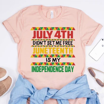 19. lipnja-Moja majica na Dan Nezavisnosti, Crna djevojka, t-Shirt na Dan neovisnosti, Free s 1865, t-shirt BLM, Majice, Crne Darove baštine