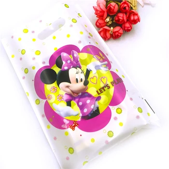 10 kom. Minnie Mouse Nakit za zurke u povodu Dana rođenja Poklon paketa za Bebe tuš Crtani film Djeca Dječak Plastične Slatki bombon/poklon/torbe s plijenom