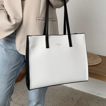 Veliki Veličina Bijele torbe-тоут za žene, Luksuzna kožna torba na rame Velikog Kapaciteta Torba za kupovinu Ženska Branded dizajnersku torbu za sve torbe