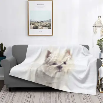 Voditi Bliži pogled Фланелевое deka za pse West Highland Terijer Štene Deka za Kauč Mekani Tepih za krevet