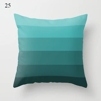 Tirkizno-plava Jastučnicu 45X45 cm po cijeloj površini Geometrijski jastučnicu Trg funky dekorativna jastučnica Nordijsko jednostavna jastučnicu